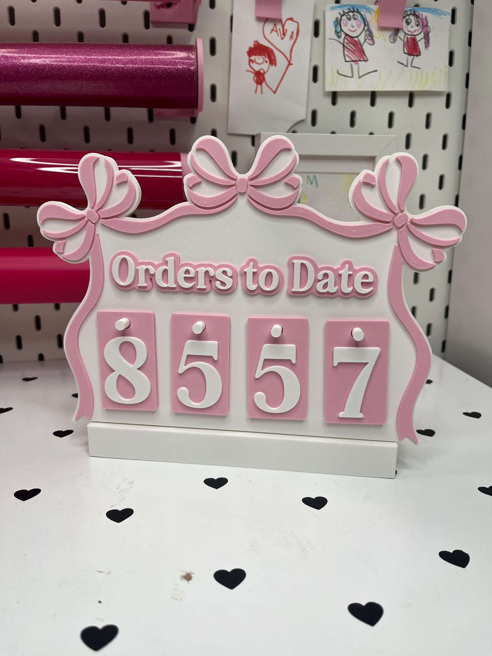 Draping Bows Orders to Date Tracker | 3D Print File (3MF)
