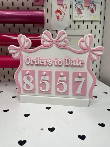 Draping Bows Orders to Date Tracker | 3D Print File (3MF)