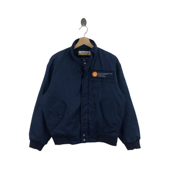 Vtg 90’ SHELL RACING Japan Showa Team Quilted Jacket Puffer Windbreaker