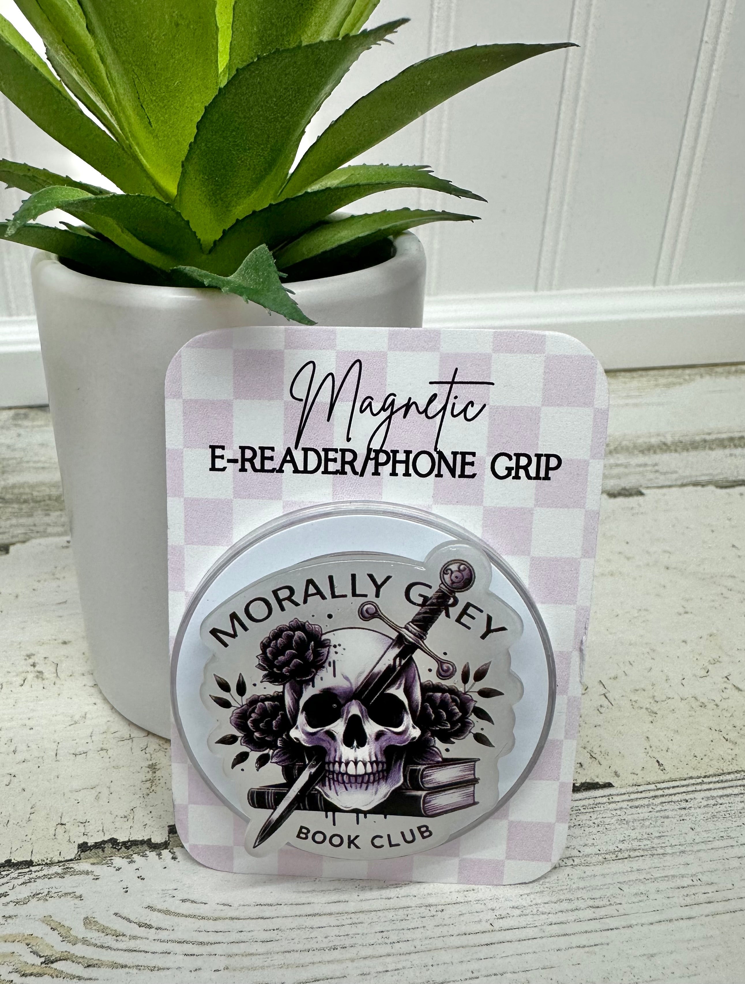 Magnetic Kindle Grip | E-Reader Pop Socket for Book Lovers