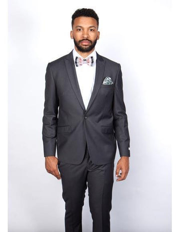 Boys Slim Fit Suits - Kids Gray Slim Fit Suit