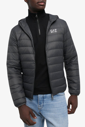 Piumino Full Zip Con Cappuccio Packable Core Identity