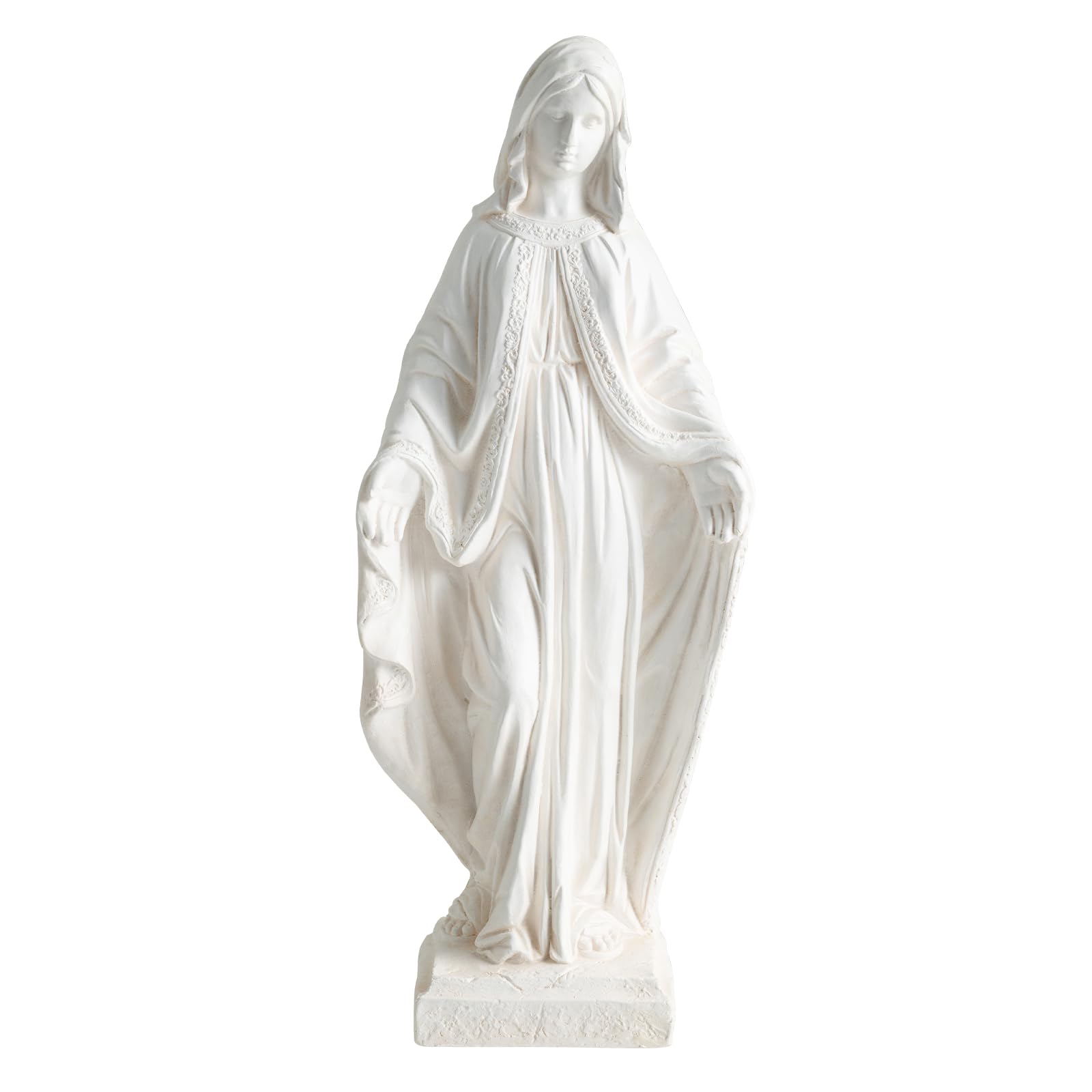 Garden Statue, Tall Virgin Mary/St. Francis Statue, Indoor Outdoor Religious Sculpture Art Decoration