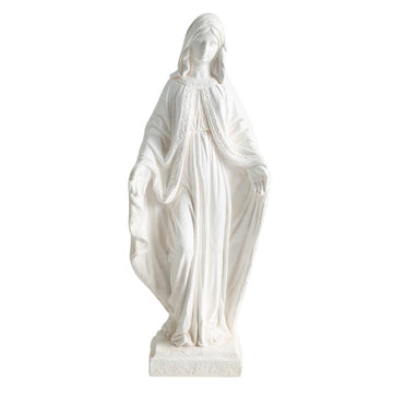 Garden Statue, Tall Virgin Mary/St. Francis Statue, Indoor Outdoor Religious Sculpture Art Decoration