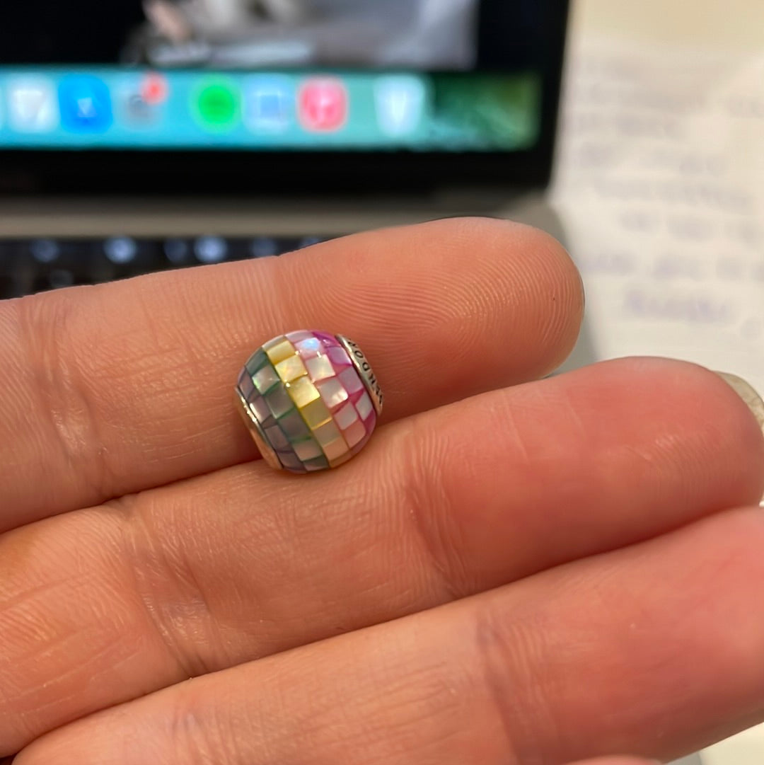 Genuine Pandora Rainbow Mosaic Charm Beautiful