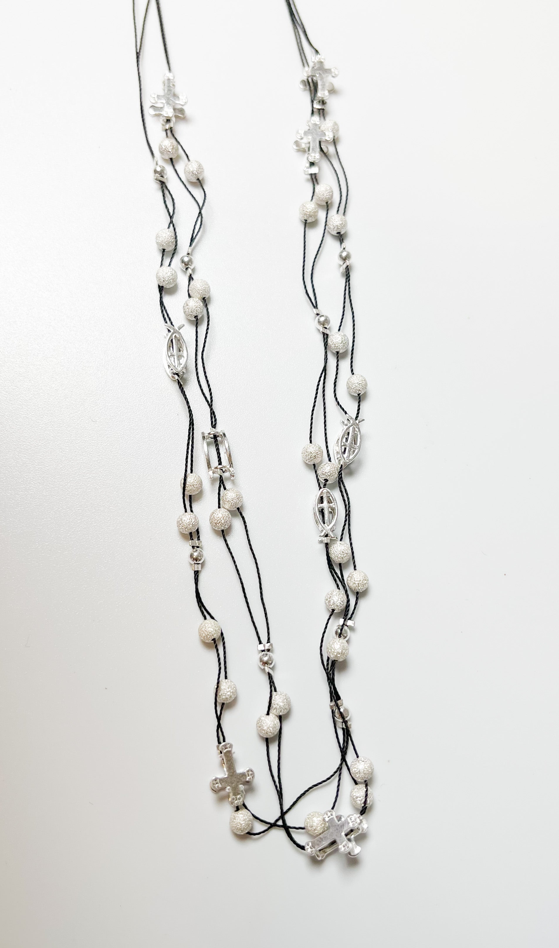 Leaves and Flower Necklace-Solid Sterling Silver