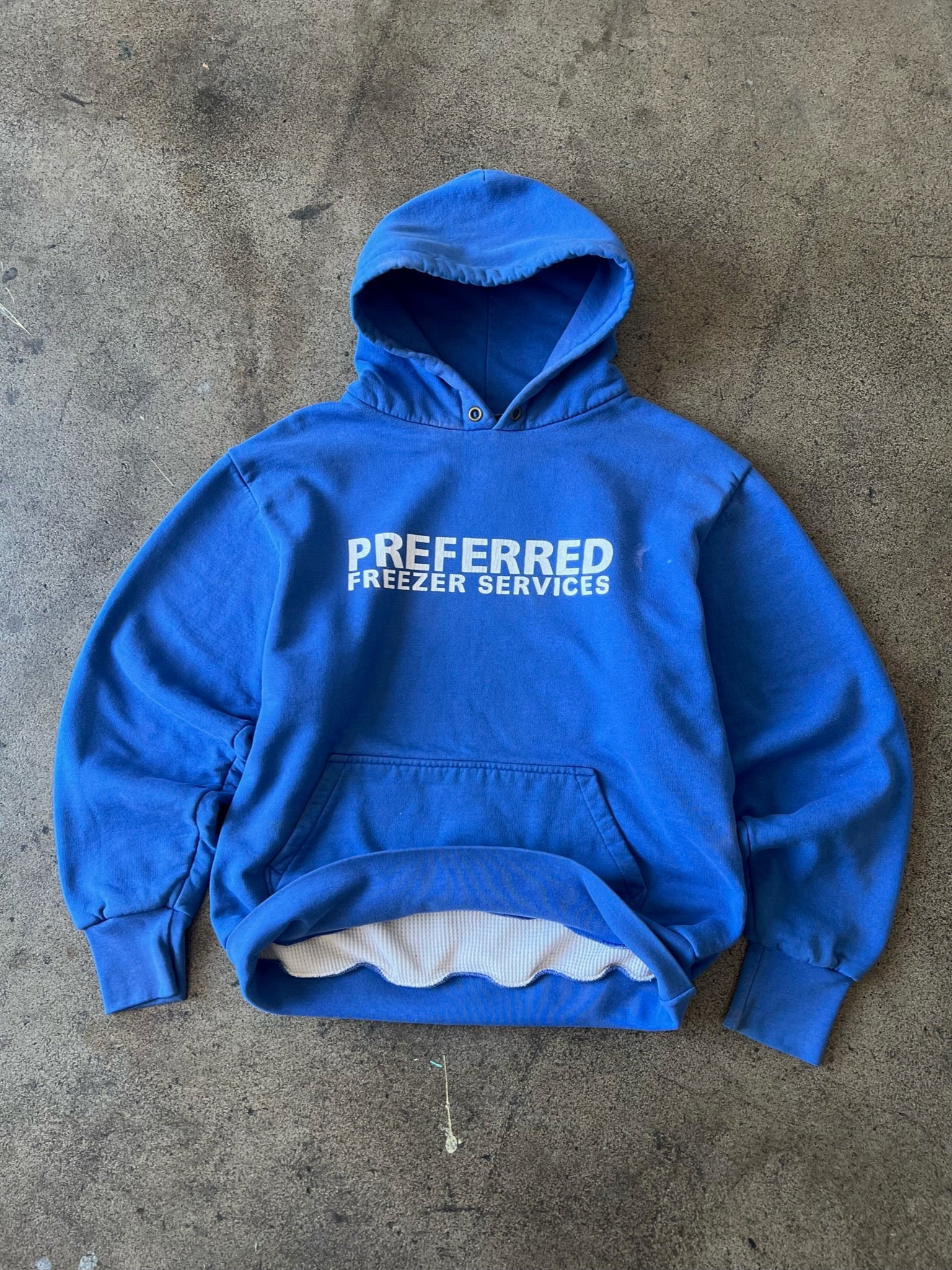 1990s Camber Preferred Freezer Services Thermal Hoodie