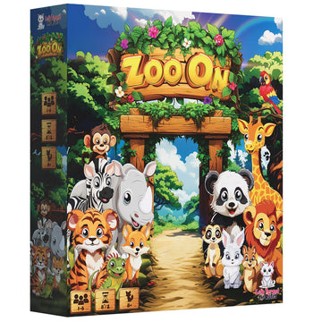 Boîte du jeu de société Zoo On - 1-6 joueurs, 14-45 min, 8 ans+ | AdventureBox