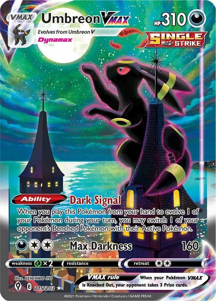 Umbreon VMAX Alternate Art Secret #215 — Price & Pull Rate
