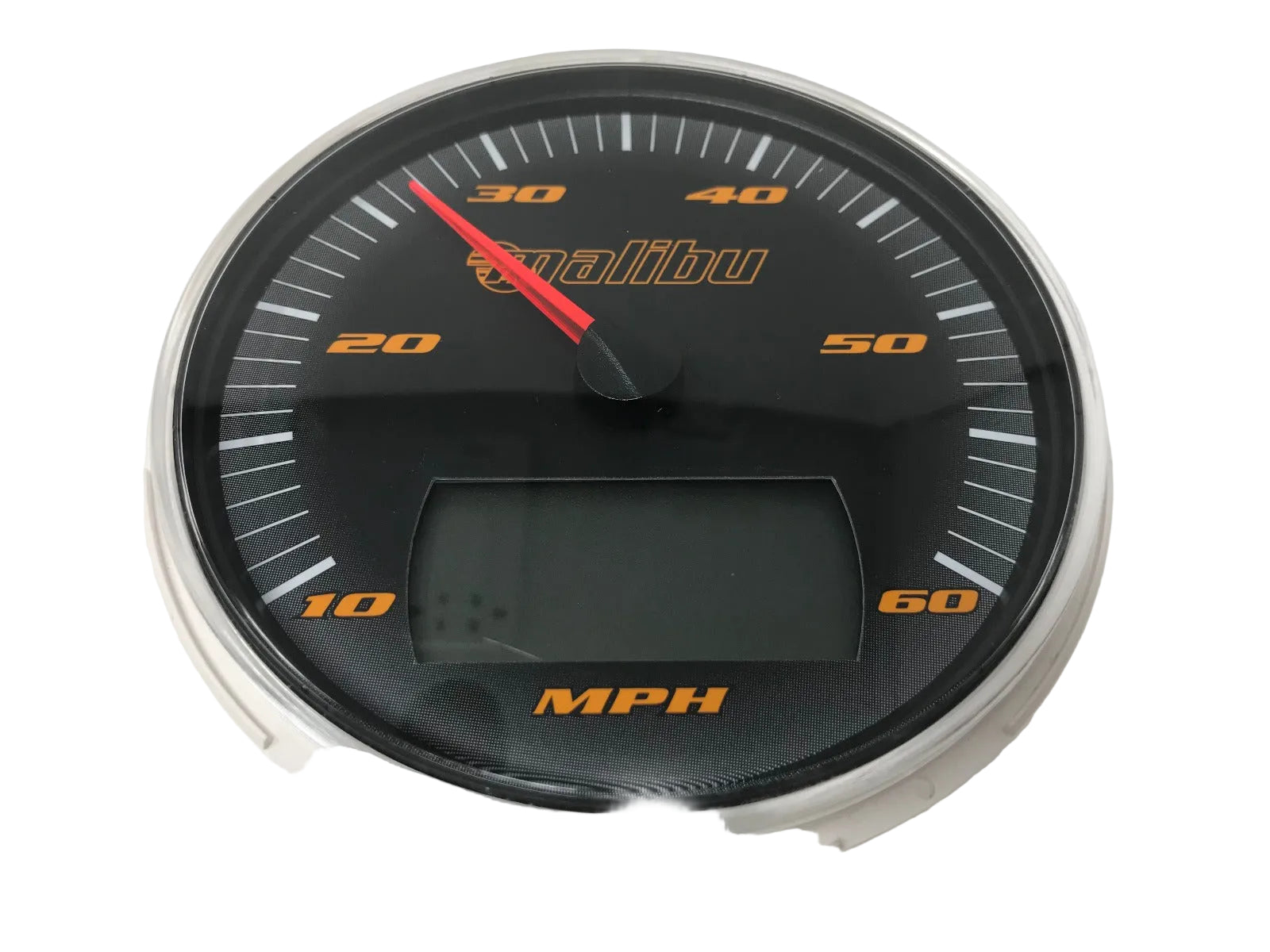 Malibu Boats Speedometer Gauge  Black & Amber