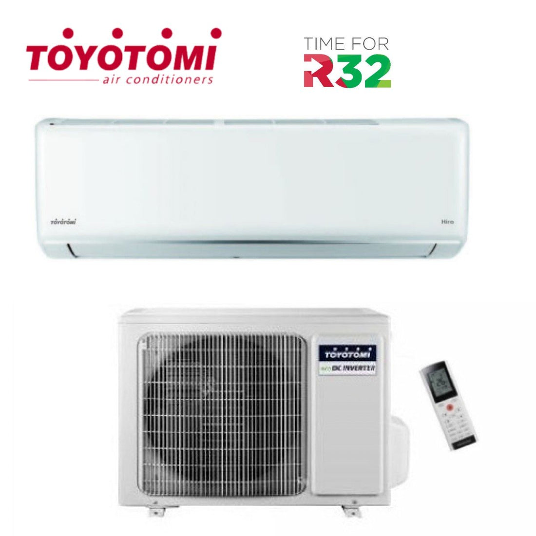 climatizzatore condizionatore toyotomi inverter serie hiro 12000 btu r 32 wi fi incluso classe a__ a___