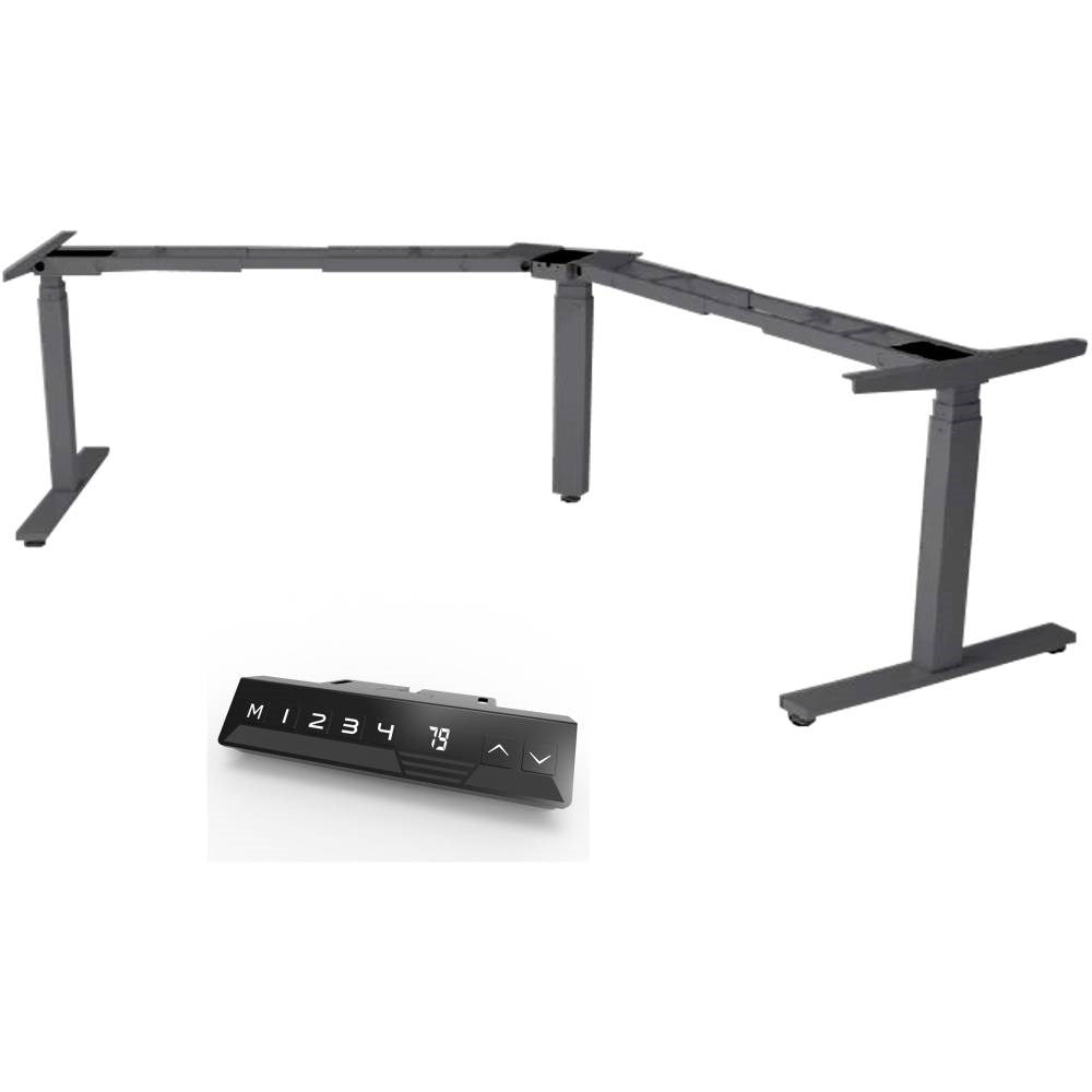 Infinity Electric Height Adjustable Desk 3 Stage Leg Frame Only 90 - 180 Degree Black | Office Furniture Designs