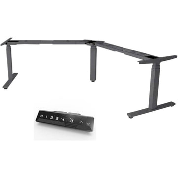 Infinity Electric Height Adjustable Desk 3 Stage Leg Frame Only 90 - 180 Degree Black | Office Furniture Designs