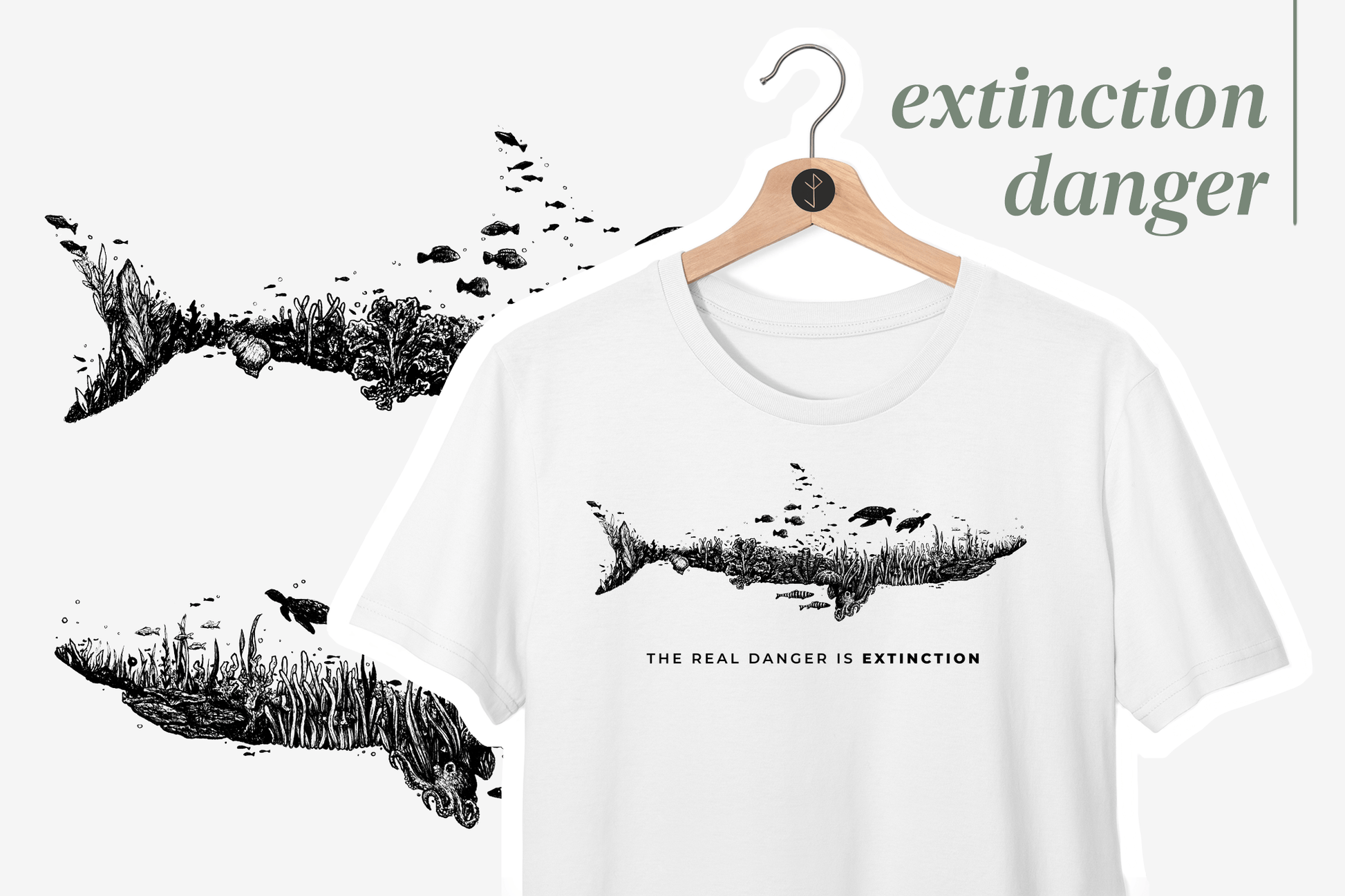 Inkthreadable Stanley/Stella Coral Shark - Unisex tee