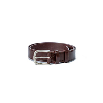 The Walsall belt in Australian Nut, vegetable tanned English Bridle leather, by James Aston