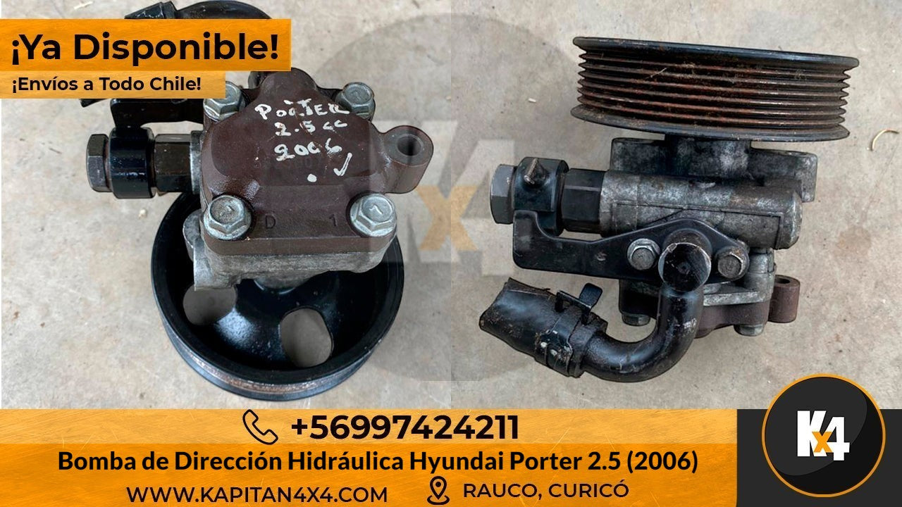 Bomba de dirección hidráulica kapitan4x4 para Hyundai Porter 2.5 (2006), usada original, metálica.