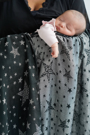 Kuscheltuch Leo Sterne Monochrom - KOKADI