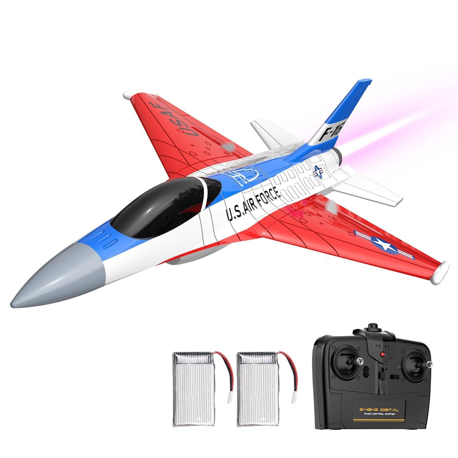 VOLANTEXRC F-16 Fighting Falcon RC Jet - 40min Flight, Xpilot & Carbon Fiber RTF