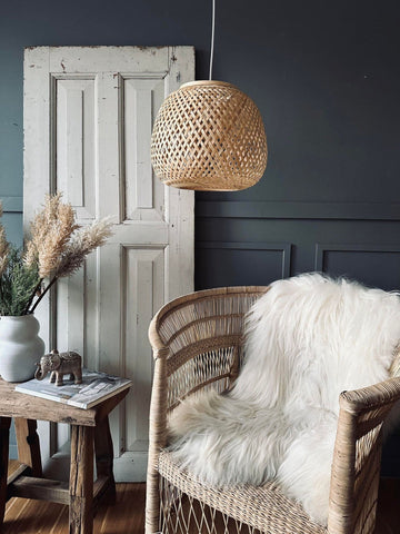 Lampe bambus – Dia 33cm - VIAMAJA.DK