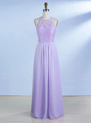 Lilac Bridesmaid Dresses,Elegant Bridesmaid Dress,Long Bridesmaid Dress,BD00260