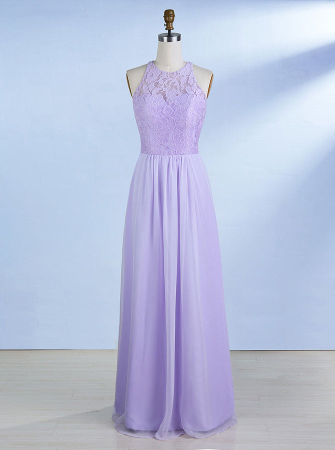 Lilac Bridesmaid Dresses,Elegant Bridesmaid Dress,Long Bridesmaid Dress,BD00260