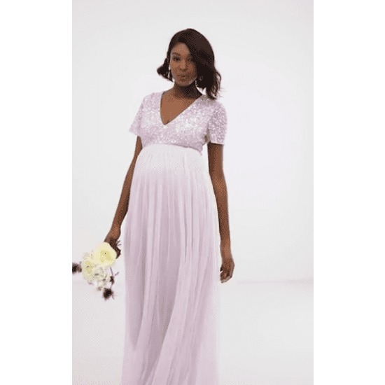 Delicate Sequin & Tulle - Lilac - La Belle Bump
