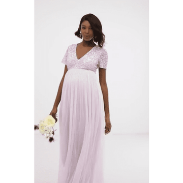 Delicate Sequin & Tulle - Lilac - La Belle Bump