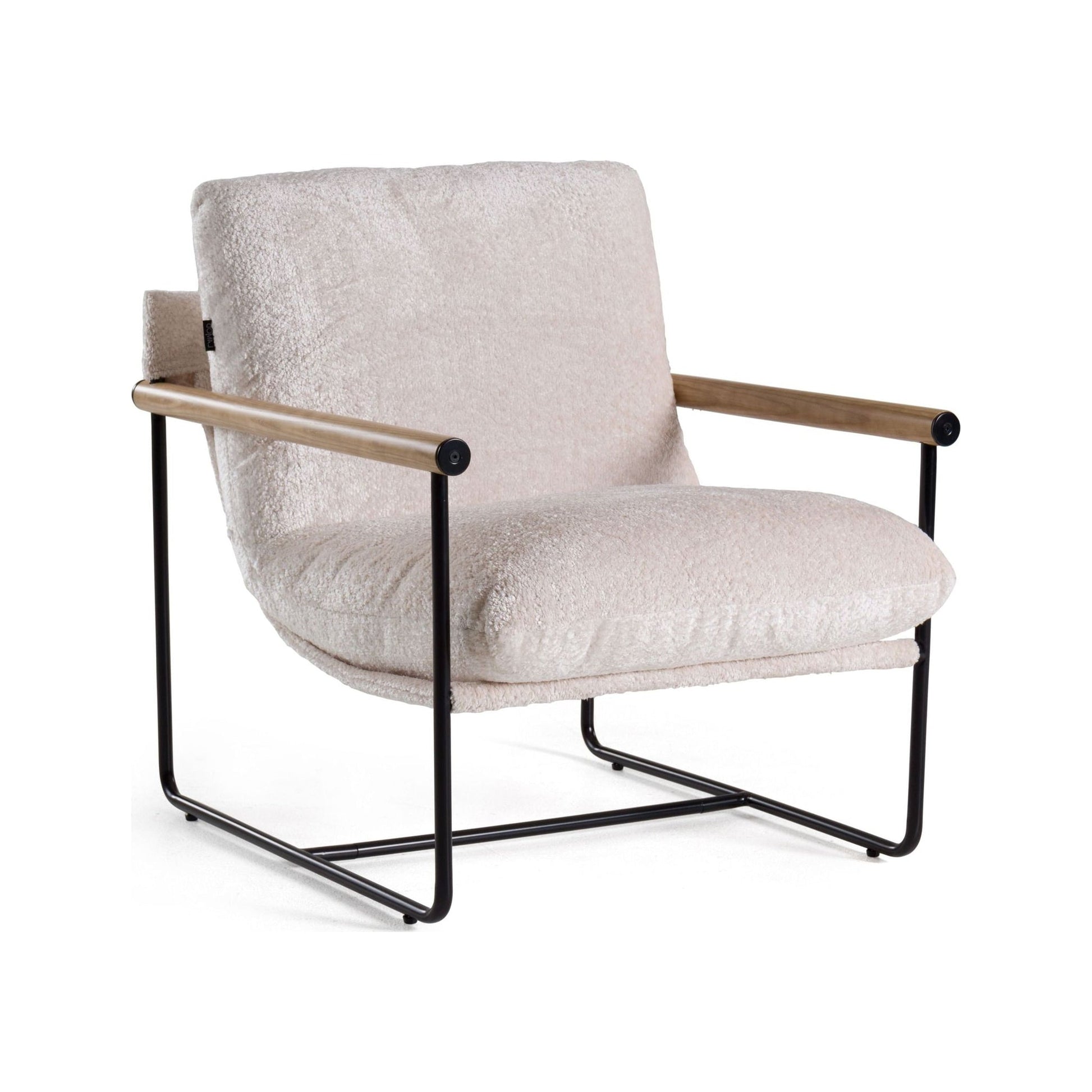 Mooraker Modern Beige Fabric Accent Chair