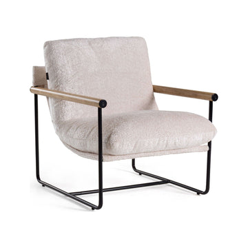 Mooraker Modern Beige Fabric Accent Chair