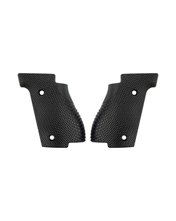 LOK Grips Checkered Griffschalen aus G10 mit Palm Swell Kontur für die Walther PDP Steel Frame in Schwarz