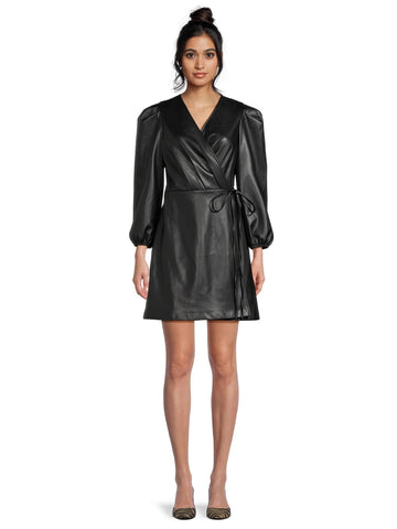 Wrap leather Dress BCBG M (8-10) Like new