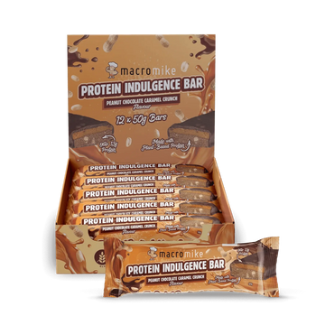 Macro Mike Snack Foods Macro Mike Protein Indulgence Bar Peanut Choc Caramel Crunch 12x50g