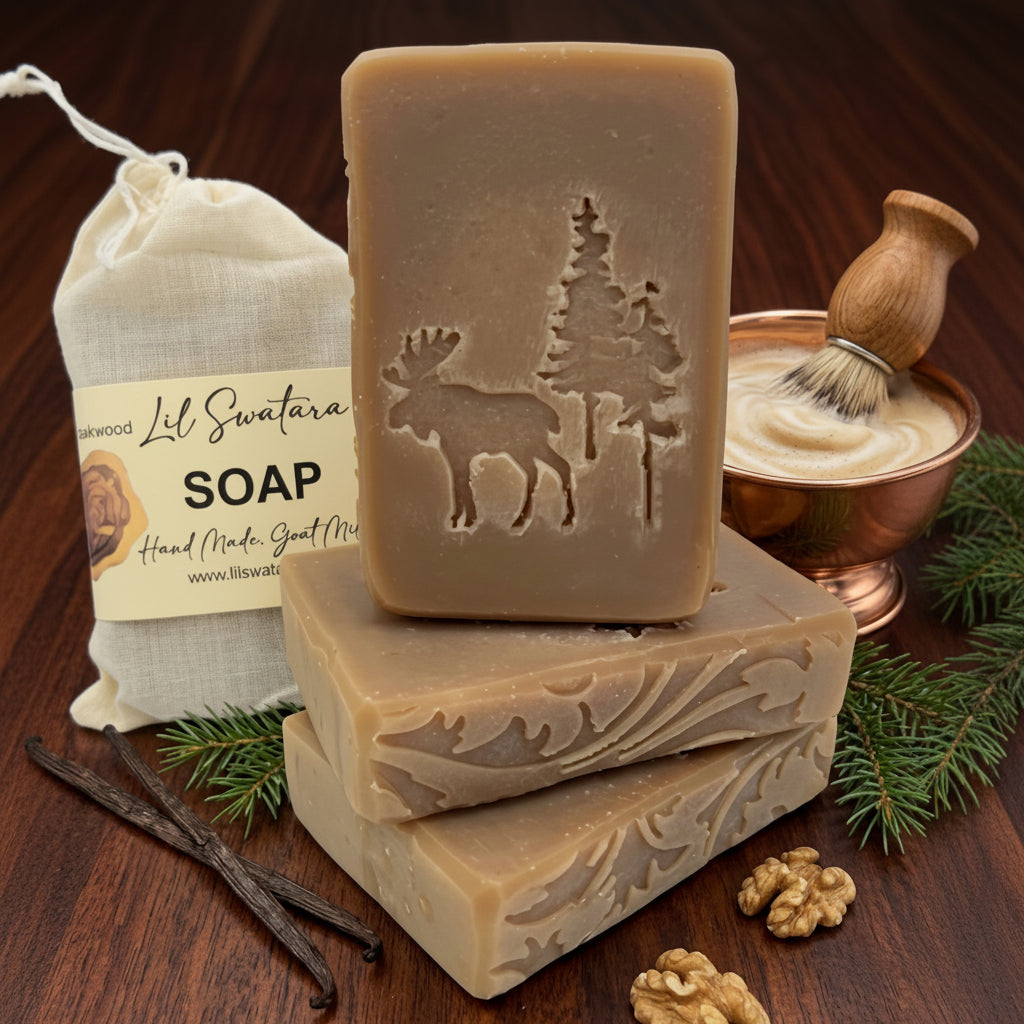 Mahogany Teakwood goat milk tallow soap bar – XL 6oz rich woody masculine handmade soap – Lil Swatara Soap