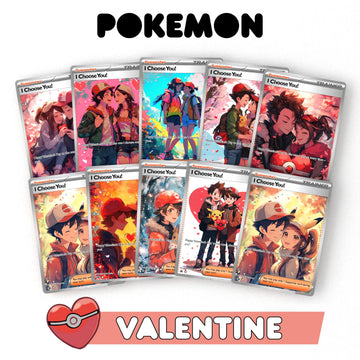 Custom Pokemon Valentines Card | Custom Fan-Art Pokemon Cards | Cute and Adorable Pokemon Valentine Gift