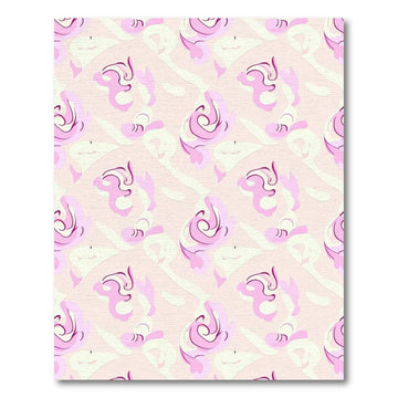 Pink Pink Abstract Swirl Area Rug