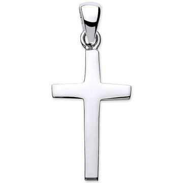 Silver Solid Plain Cross