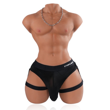 H142-33.7LB-6.7″ Mark Dildo Realistic TPE Male Sex Doll Torso with Big Dick丨Tantaly