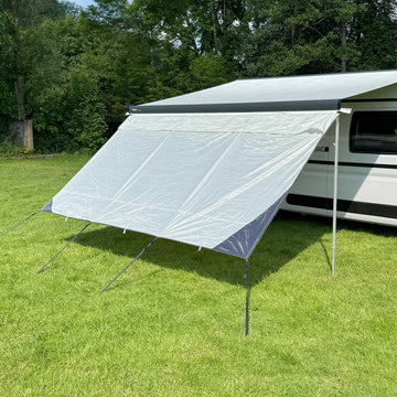 Freizeitschmiede® Sunblocker 240 / 430 x 200 cm Markise Vorderwand Sichtschutz – Freizeitschmiede