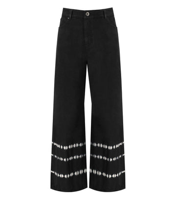 Max Mara Weekend Pampas Tie Dye Black Jeans