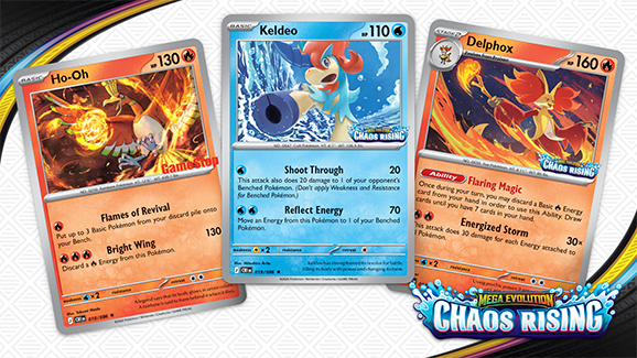 Get Ho‑Oh, Keldeo, and Delphox Pokémon TCG Promo Cards at Participating Retailers