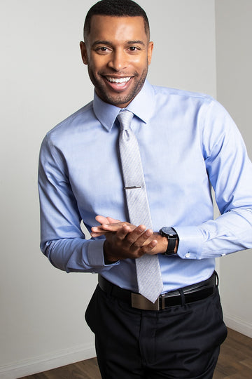 Medium Blue Cotton Elijah Dress Shirt