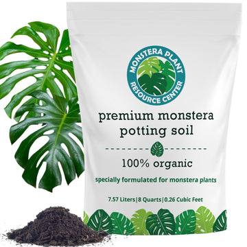 100% Organic Monstera Potting Soil Mix — Nutrient Rich, Well-Draining Living Soil Blend | 8 quarts