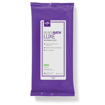 Medline ReadyBath LUXE Total Body Cleansing Heavyweight Washcloths 8/Pack - American Hospital Supply