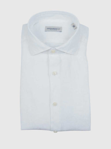 Ghirardelli 1911 Washed Linen Shirt White