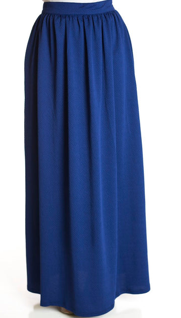 Midnight textured Maxi Skirt Kabayare