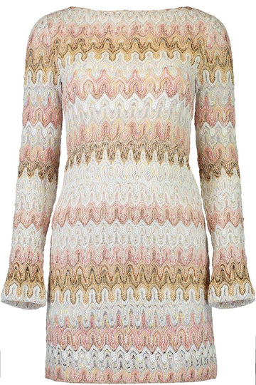 MISSONI-Long Sleeve Short Dress-