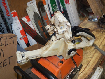 Stihl ms440 chainsaw fuel tank housing trigger handle