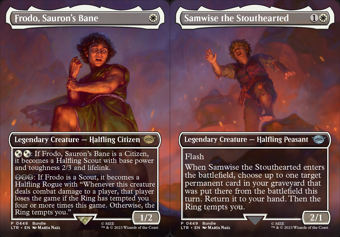 MTG LotR card pairs that assemble an image together : r/lotr