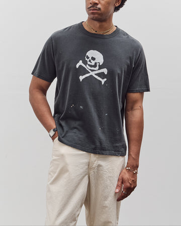 orSlow Vintage Fade Skull Print T-Shirt, Black