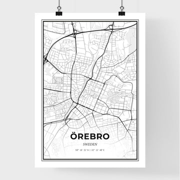 Örebro Sweden - Premium City Map Poster
